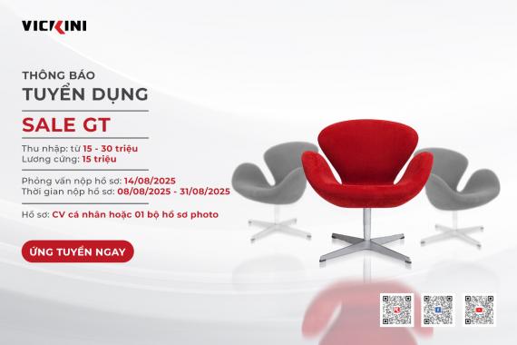 THÔNG BÁO TUYỂN DỤNG THÁNG 8/2025 - NHÂN VIÊN KINH DOANH KÊNH ĐẠI LÝ (GT)