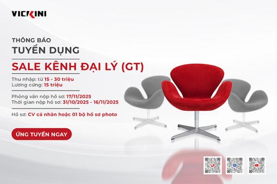 THÔNG BÁO TUYỂN DỤNG 11/2025 - NHÂN VIÊN KINH DOANH KÊNH ĐẠI LÝ (GT)