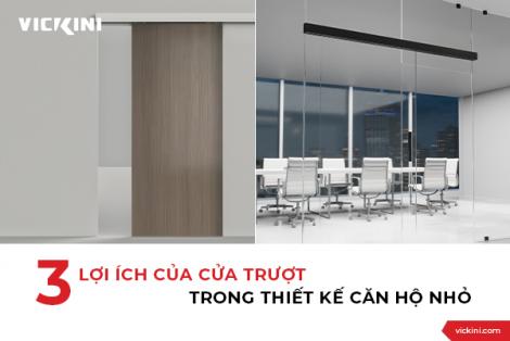 3 LỢI ÍCH CỦA CỬA TRƯỢT TRONG THIẾT KẾ CĂN HỘ NHỎ