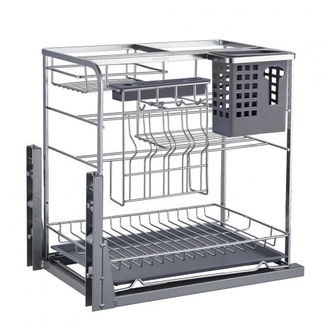 VICKINI square wire put-out bottle bread basket