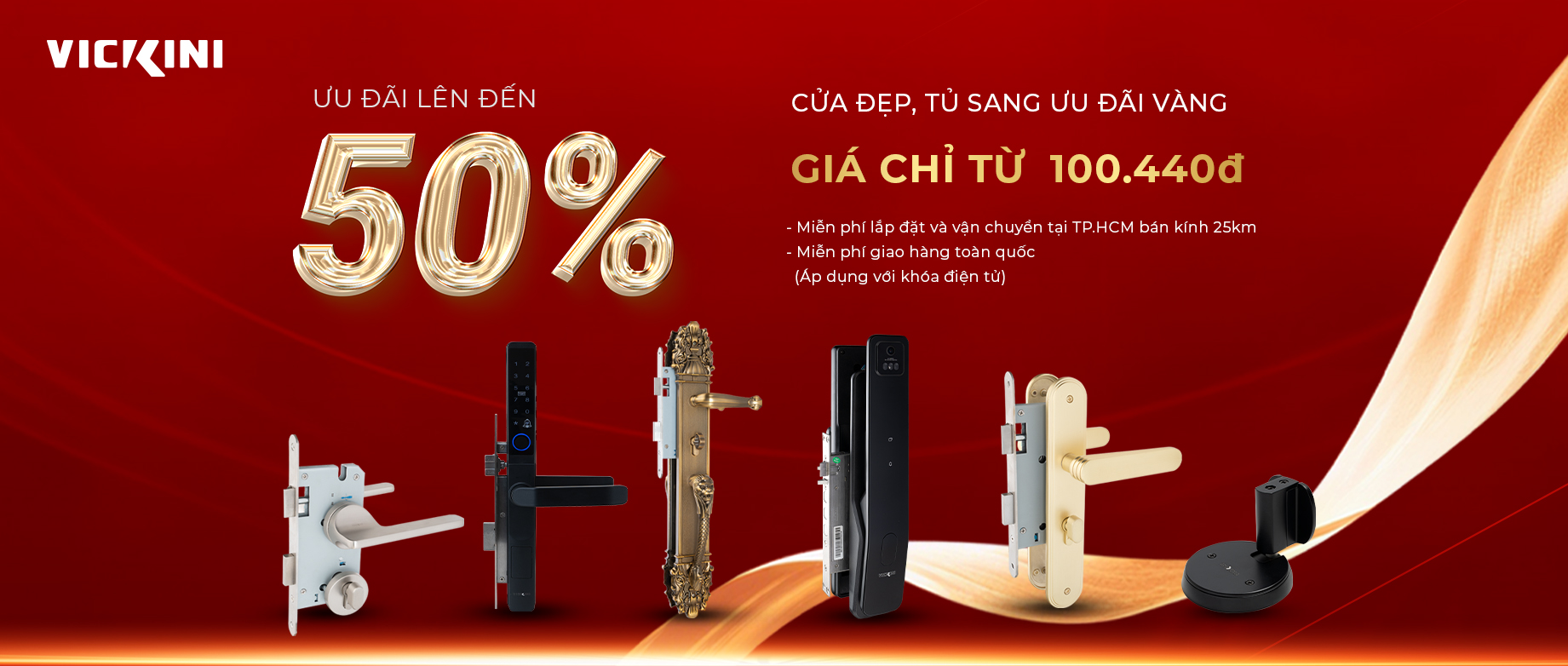 [Phụ kiện cửa] CỬA ĐẸP, TỦ SANG - ƯU ĐÃI VÀNG