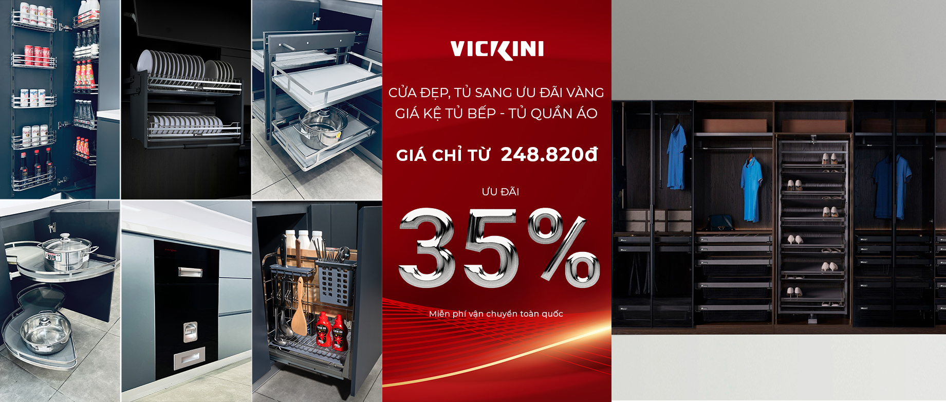 [Phụ kiện tủ bếp - Tủ quần áo] CỬA ĐẸP, TỦ SANG - ƯU ĐÃI VÀNG